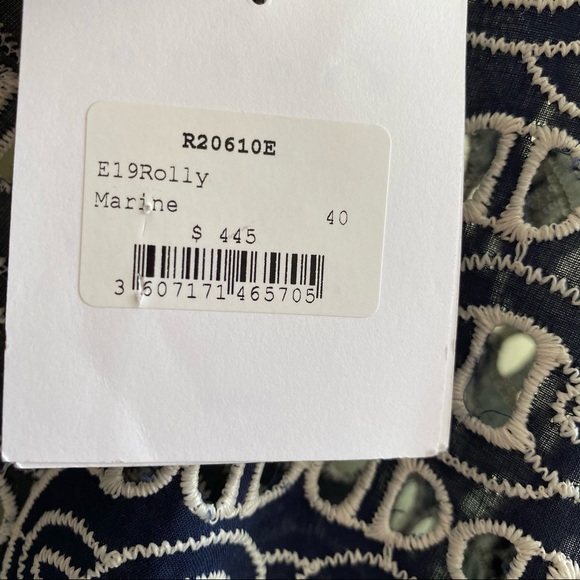 SANDRO Chain-Link Rolly Eyelet Lace Dress - Picture 6 of 12